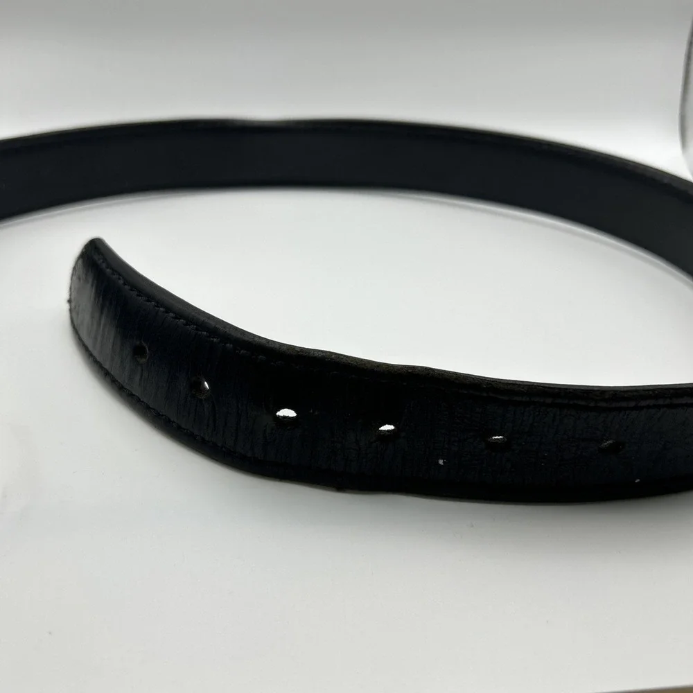 AKER Black Leather Reinforced Concealed Carry Belt B21 Made In USA Size 38 Heavy